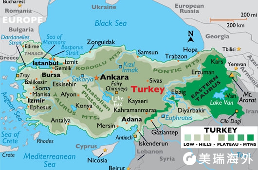 土耳其在哪里(土耳其在世界地图上的位置)