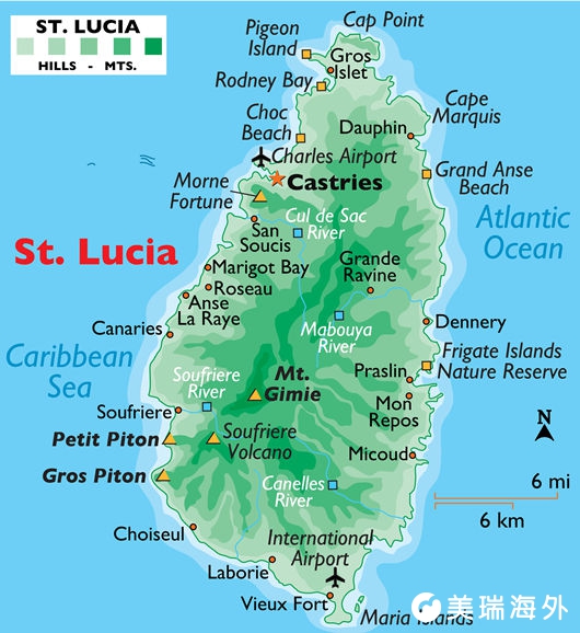 圣卢西亚在哪里(圣卢西亚在世界地图上的位置)