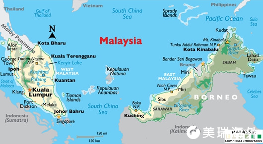 马来西亚国家地图