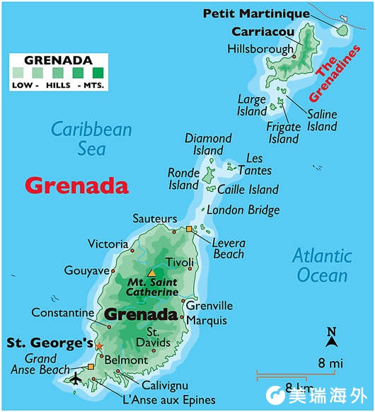 格林纳达在哪属于哪个洲(格林纳达在世界地上的位置)